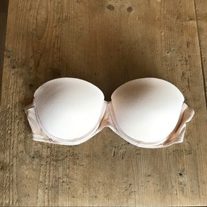 Victoria’s Secret Pink Push-Up Strapless Bra Nude
